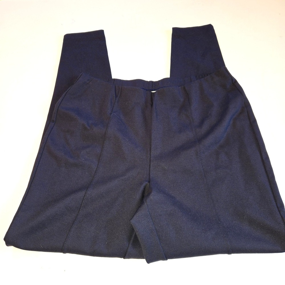 J.‎ JIll Navy Blue Ponte Leggings Stretch Pull On Pants Womens Size Medium